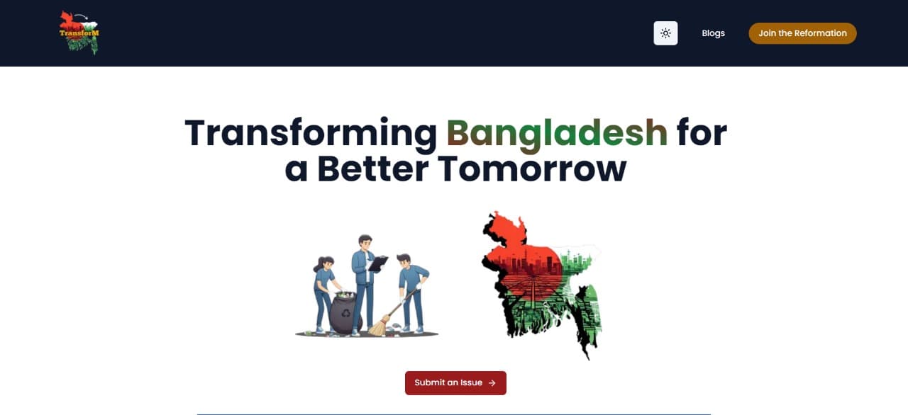 Transform Bangladesh: A website to solve local issues